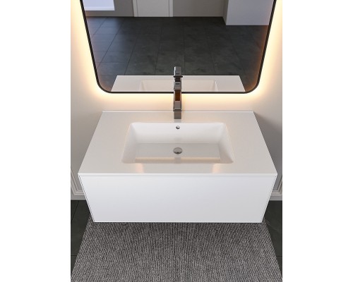 Раковина для ванной 86 см, Uperwood Parma Premium, белая глянцевая