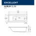 Ванна гидромассажная EXCELLENT Aurum Slim 150x70 LUX хром