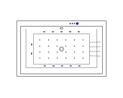 Ванна гидромассажная EXCELLENT Crown Lux 190x120 NANO золото