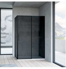 Душевой уголок Vincea Slim Soft 1200x900 черный стекло тонированное