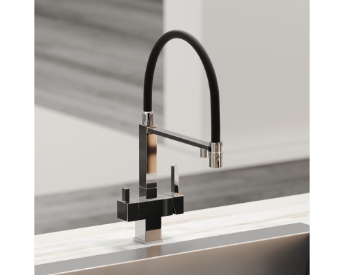 Смеситель для кухни SANCOS Moro SC4006CH с подключением фильтра для воды, хром