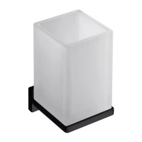 Стакан подвесной Colombo Look цвет чёрный матовый/матовое стекло