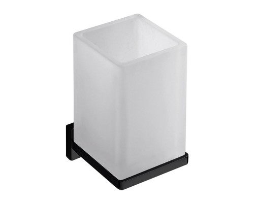 Стакан подвесной Colombo Look цвет чёрный матовый/матовое стекло