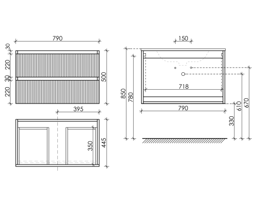 Тумба под раковину Sancos SNOB T 79x50 Beige Soft