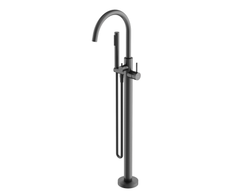 Смеситель для ванны напольный SANCOS Etna, вороненая сталь, SC9009GG