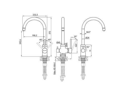 Смеситель для кухни Paulmark Essen Es213211-BR