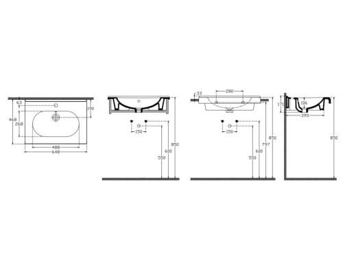 Раковина ISVEA Sentimenti накладная 650x465x170 белый 10SM50065SV
