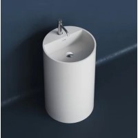 Напольная раковина из искусственного камня Flere Solid 47x47x81,5 (белый матовый)
