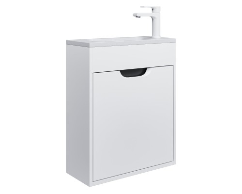 Тумба под раковину подвесная Uperwood Modul 50х21х60 см, белая/графит