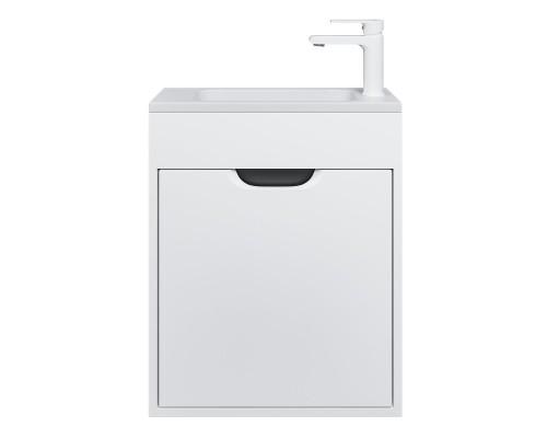 Тумба под раковину подвесная Uperwood Modul 50х21х60 см, белая/графит