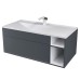 Тумба под раковину подвесная Uperwood Lotus Premium 100х50х42 см, серая