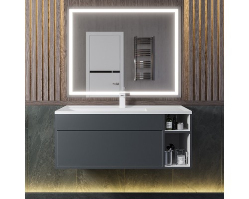 Тумба под раковину подвесная Uperwood Lotus Premium 100х50х42 см, серая