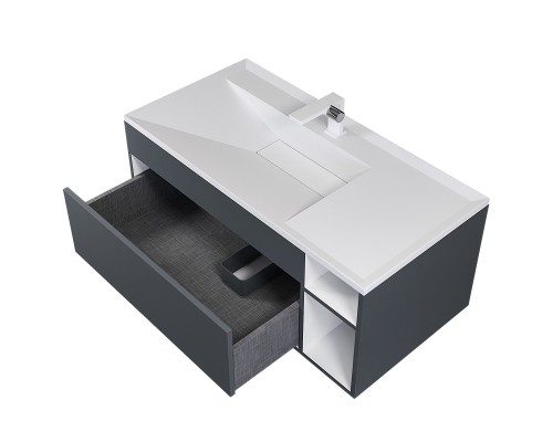 Тумба под раковину подвесная Uperwood Lotus Premium 100х50х42 см, серая