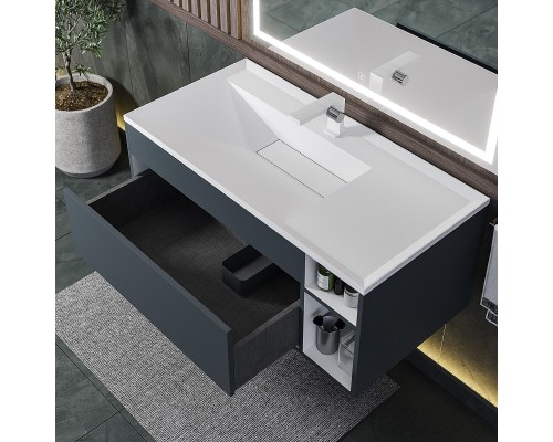 Тумба под раковину подвесная Uperwood Lotus Premium 100х50х42 см, серая