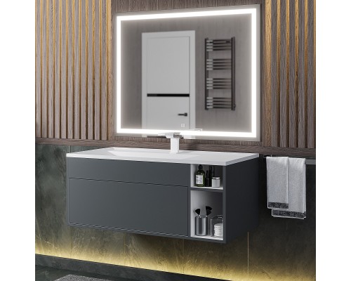 Тумба под раковину подвесная Uperwood Lotus Premium 100х50х42 см, серая