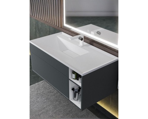 Раковина для ванной Uperwood Lotus Premium 100х50х13 см, белая матовая