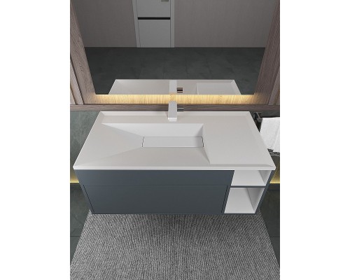 Раковина для ванной Uperwood Lotus Premium 100х50х13 см, белая матовая