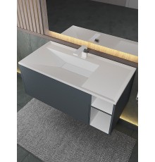 Раковина для ванной Uperwood Lotus Premium 100х50х13 см, белая матовая