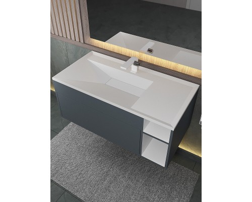 Раковина для ванной Uperwood Lotus Premium 100х50х13 см, белая матовая