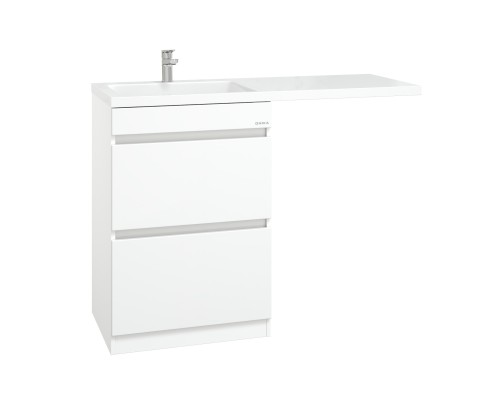 Тумба под раковину Onika Милтон 48 напольная под стиральную машину, белая