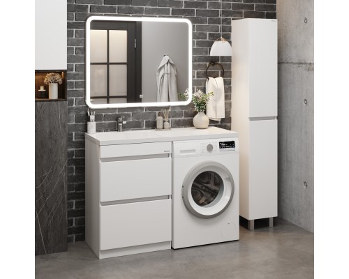 Тумба под раковину Onika Милтон 48 напольная под стиральную машину, белая