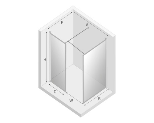 Душевое ограждение NEW TRENDY NEW MODUS BLACK 120x80x200 черный