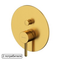 Смеситель для душа скрытого монтажа WHITECROSS Y Y1235GLB брашированное золото