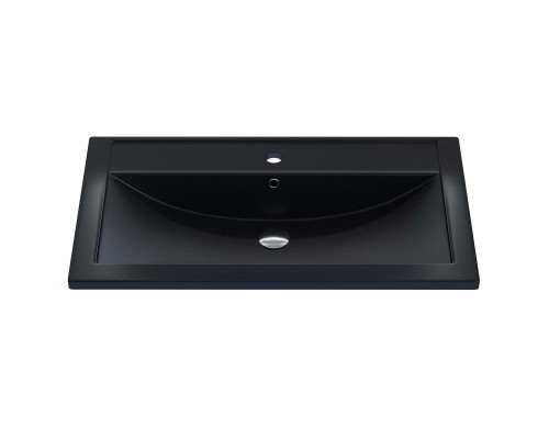 Раковина для ванной кварцевая Uperwood Foster Quartz 80х45,5х17,5, черная матовая, космос