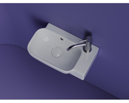 Рукомойник подвесной Ceramicanova 403x249x140, с отверстием под смеситель