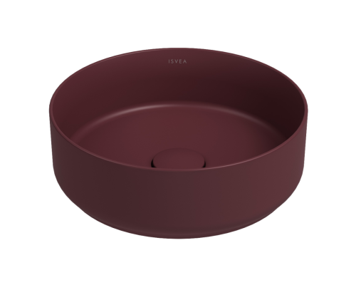 Раковина ISVEA Infinity накладная 360x360x120 бордовый матовый 10NF65036SV-2R