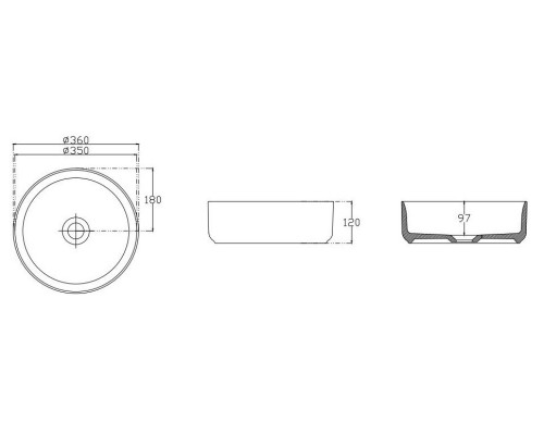 Раковина ISVEA Infinity накладная 360x360x120 бордовый матовый 10NF65036SV-2R