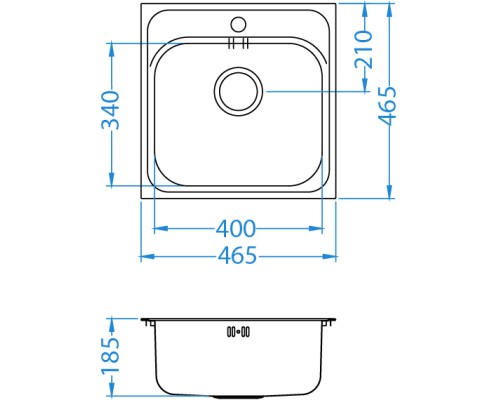 Кухонная мойка Alveus Basic 140 LEI-90 465x465 1100905