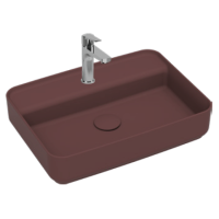 Раковина накладная ISVEA Infinity 55 прямоугольная 55см бордовый матовый 10NF66055SV-2R