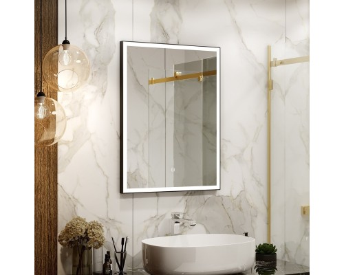 Зеркало Континент "Frame Black LED" ЗЛП948