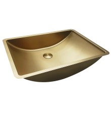 Раковина встраиваемая снизу ABBER Wasser Kreis золото матовое