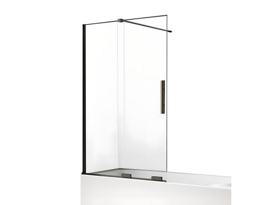 Шторка для ванны NEW TRENDY SMART BLACK 90x150 черный