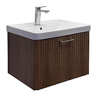 Тумба с раковиной Comforty Ангара-60П дуб темно-коричневый 4460