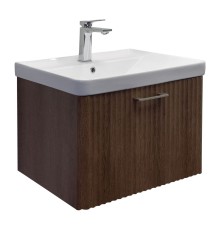 Тумба с раковиной Comforty Ангара-60П дуб темно-коричневый 4460