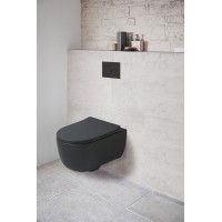 Унитаз подвесной Vincea Evo VT1-34SMB безободковый черный матовый сиденье с микролифтом