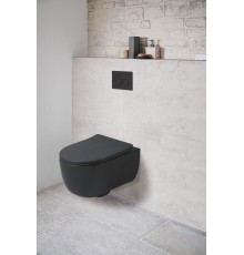 Унитаз подвесной Vincea Evo VT1-34SMB безободковый черный матовый сиденье с микролифтом