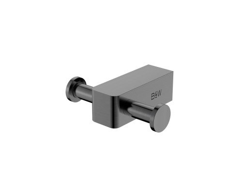 Крючок Black&White Gravity, GA-9601GM, двойной, для ванной комнаты, gun metal