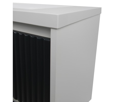 Тумба с раковиной 70 см, Uperwood Next Premium, белая/графит, 2 ящика