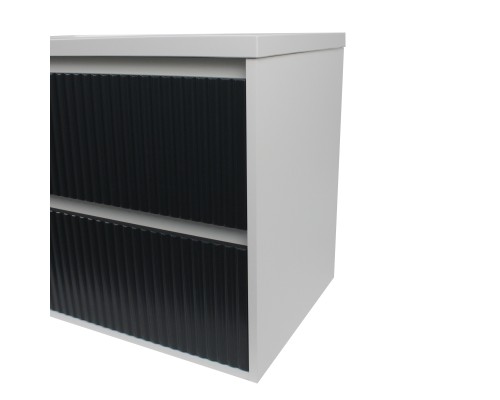 Тумба с раковиной 70 см, Uperwood Next Premium, белая/графит, 2 ящика