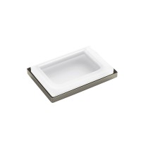 Мыльница настольная Colombo Look цвет PVD нержавеющая сталь/матовое стекло