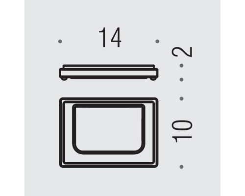 Мыльница настольная Colombo Look цвет PVD нержавеющая сталь/матовое стекло