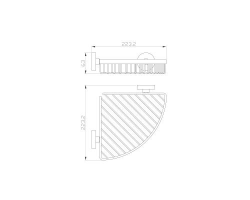 Полка для ванной угловая Wonzon&Woghand, Хром