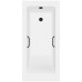 Ванна из литьевого мрамора Delice Diapason 190х90 матовая с черными ручками