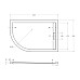Душевой поддон из искусственного камня Cezares Tray AS 120x80 R TRAY-AS-RH-120/80-30-W-R Белый