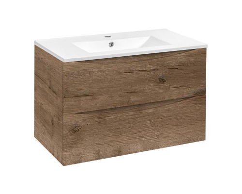 База под керамическую раковину Vincea Mia 750 подвесная 2 ящика Soft close V.Oak
