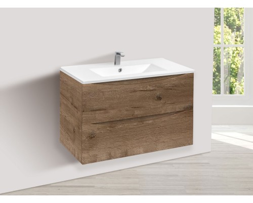 База под керамическую раковину Vincea Mia 750 подвесная 2 ящика Soft close V.Oak